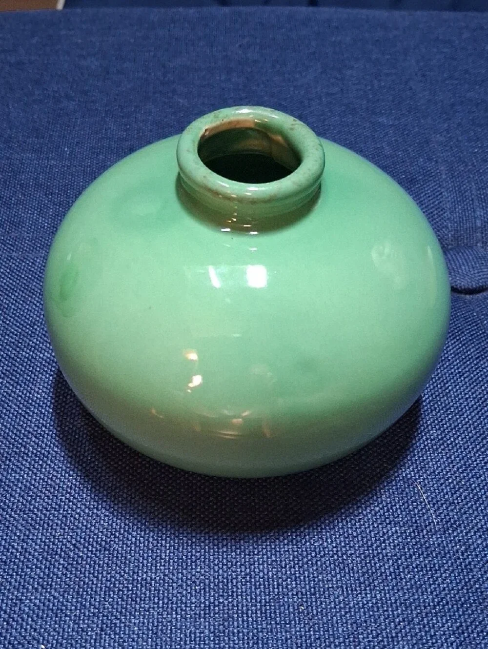 Vintage Mint Green 'Love' Ceramic Vase - Picture 3 of 3